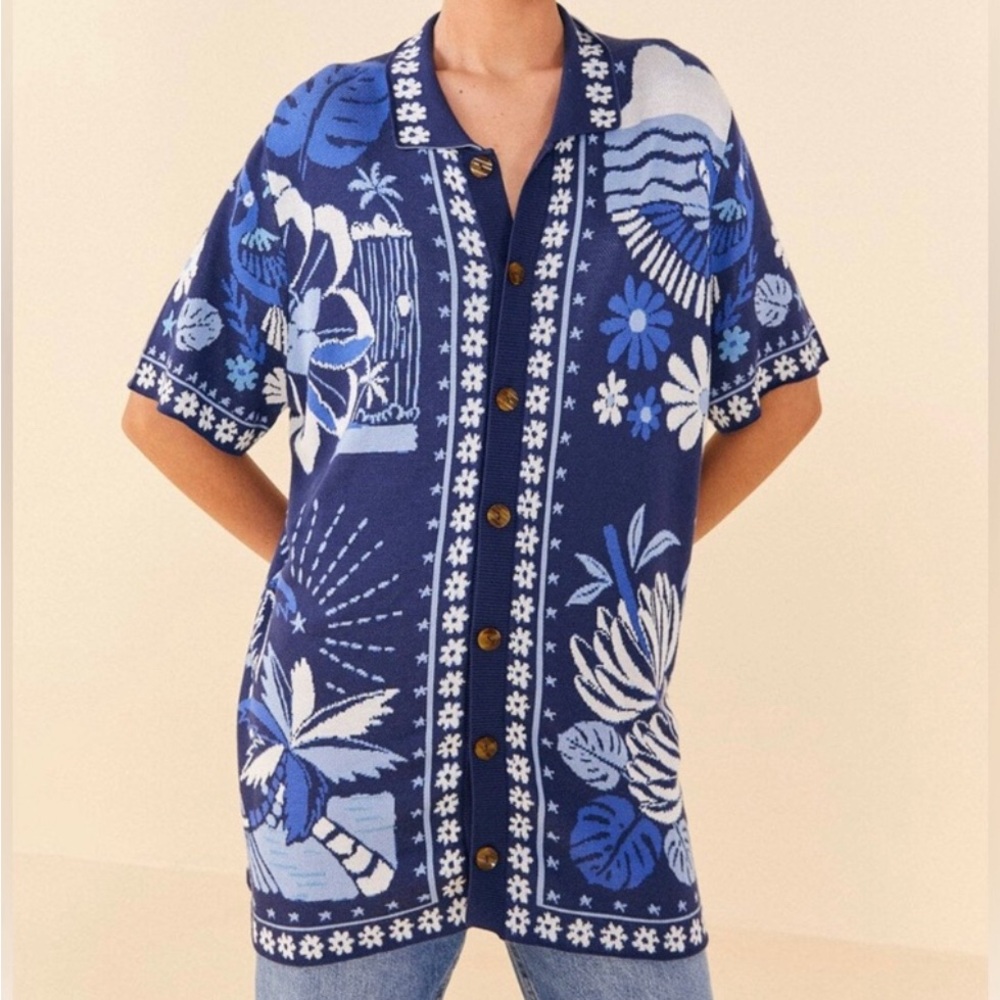 Blue Rio Viscose Knit Shirt